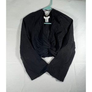 Black Kirious Los Angeles Large Long Sleeve Crop Top